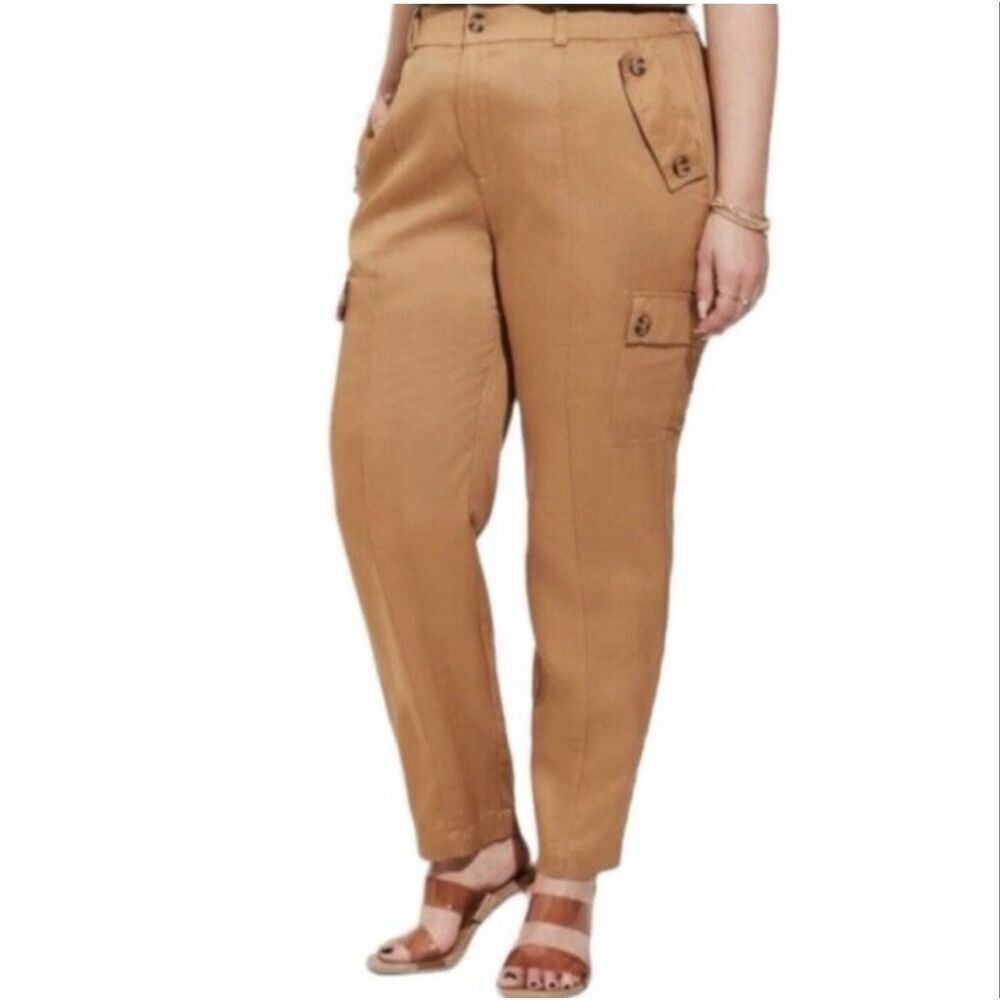 3 piece linen blend Torrid Studio set in tobacco brown size 0 16 and 14 (L/XL) - Picture 12 of 15
